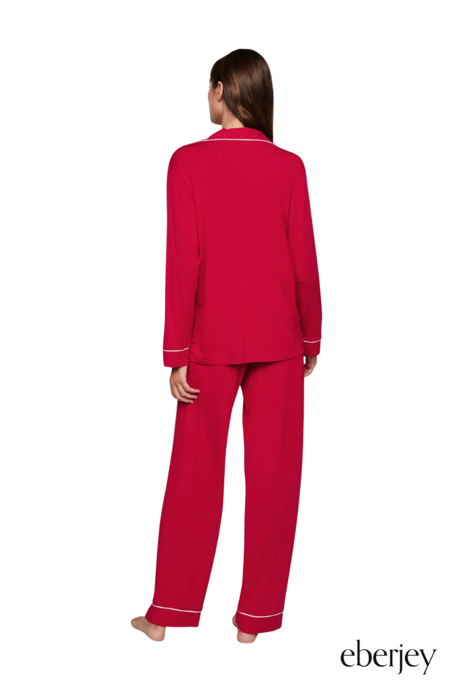 Gisele Long PJ Set in Holly/Ivory