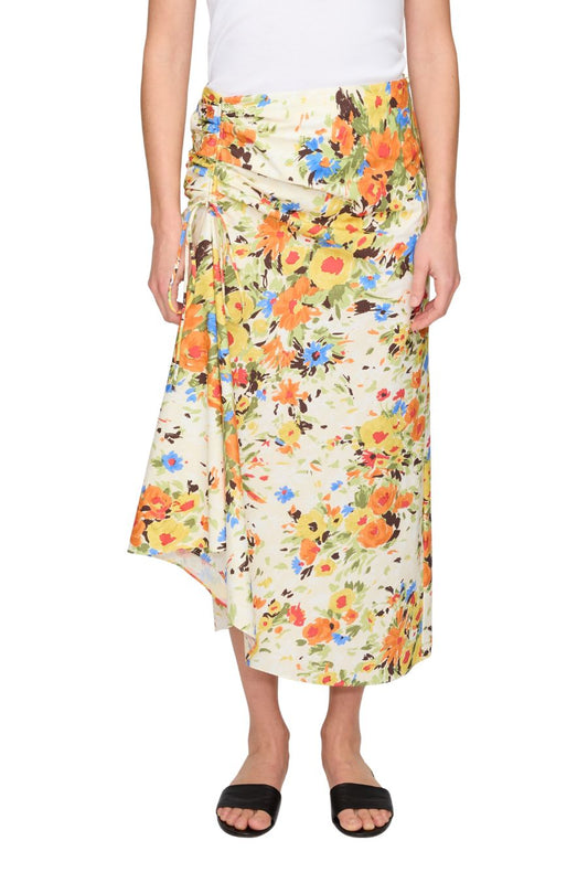 Naomi Skirt in Butter/Poppy Multi