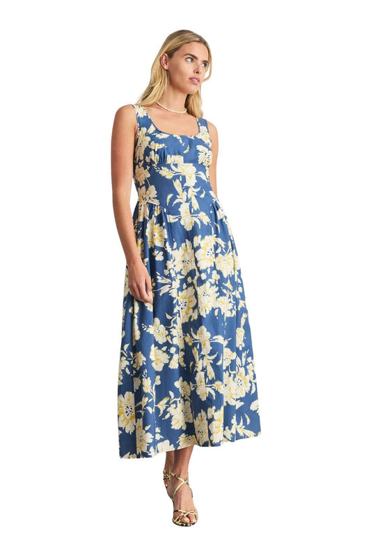 Cadence Dress in French Blue Multi