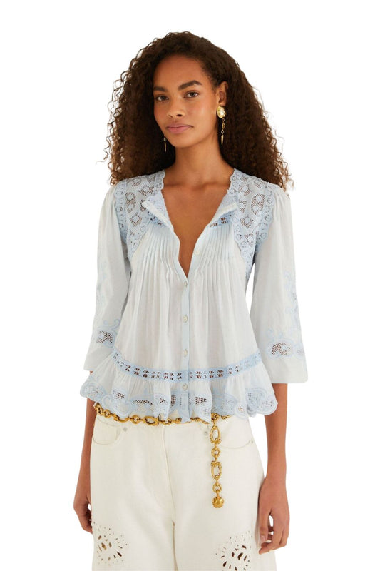 Richileiu Blouse in Light Blue