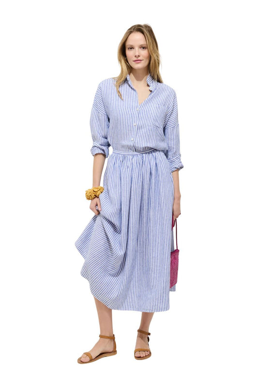 Sarah Skirt in Ocean/Ivory