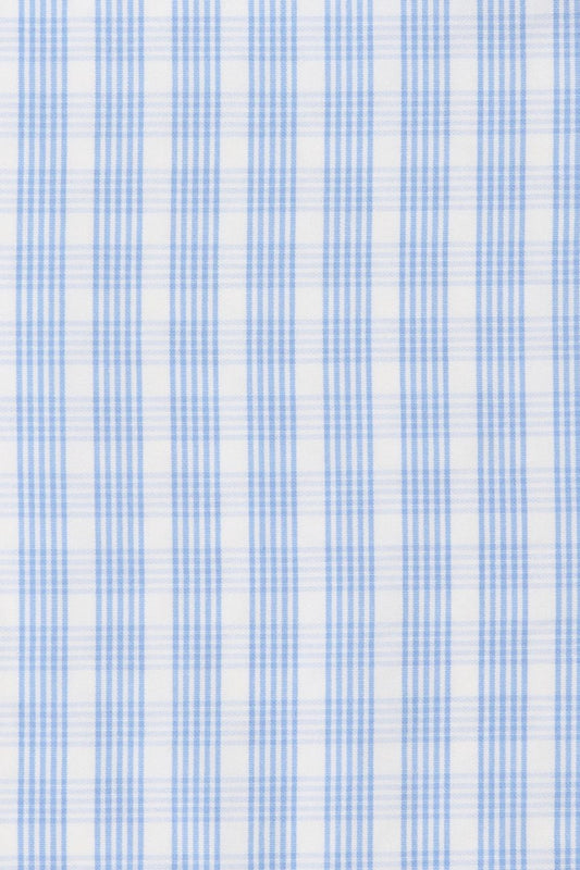 Chiara Midi Dress in Paloma Check Light Blue/White