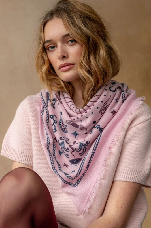 Cosmic Rodeo Cashmere Bandana Sweater Wrap