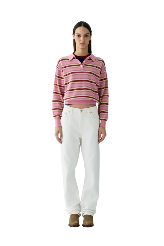Collegiate Stripe Polo in Sprinkle Combo
