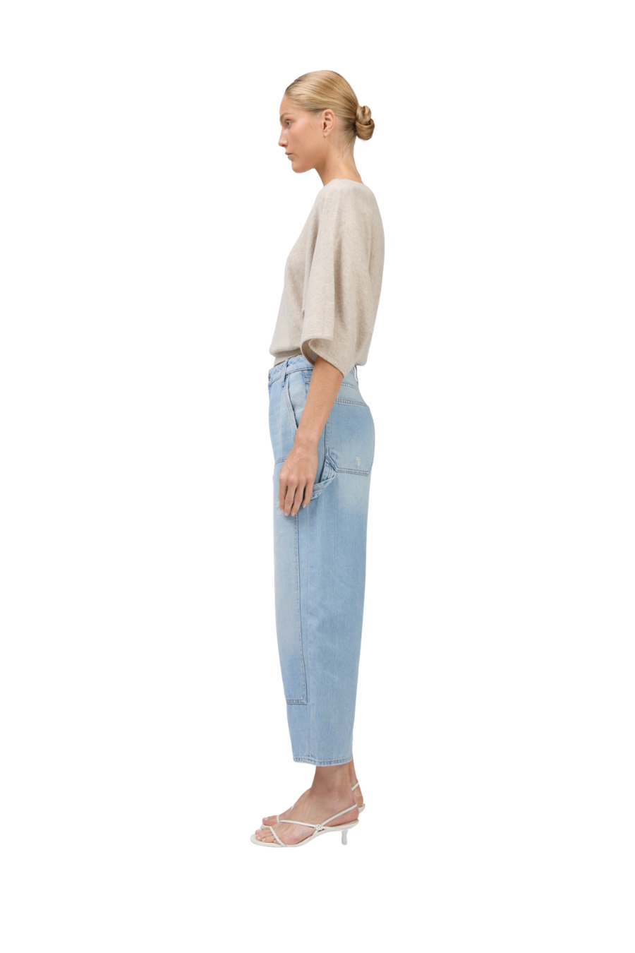 Shai Boxy Tee in Stone