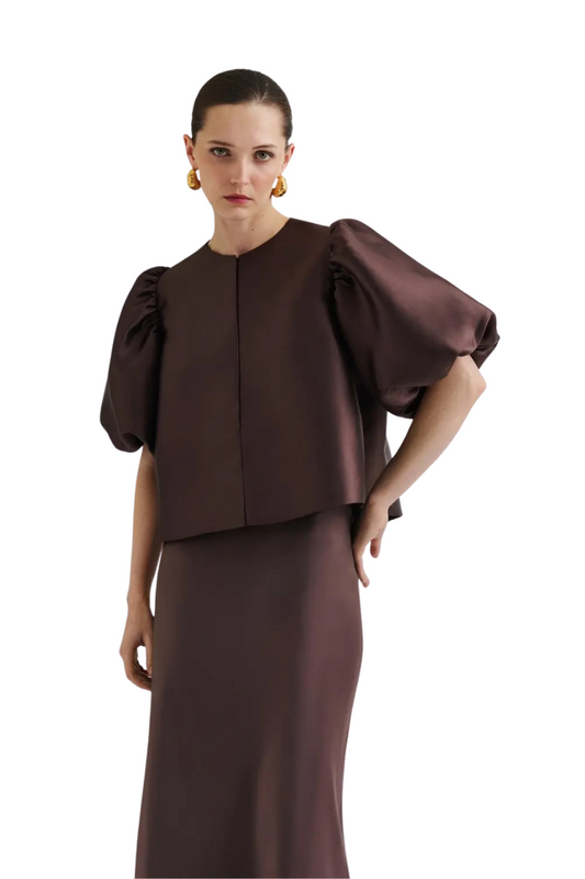 Cleo Blouse in Chocolate Brown