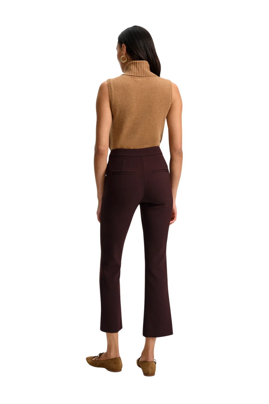 Mazzy Cashmere Sleeveless Sweater in Dark Acorn Melange