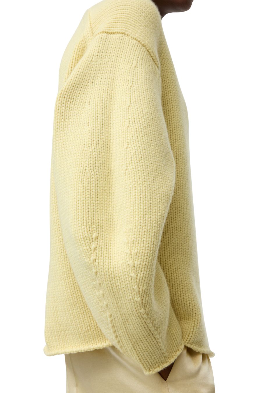 Puff Sleeve V-Neck in Honeydew Yellow