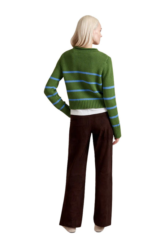 Mini Marina Sweater in Cactus/Sky