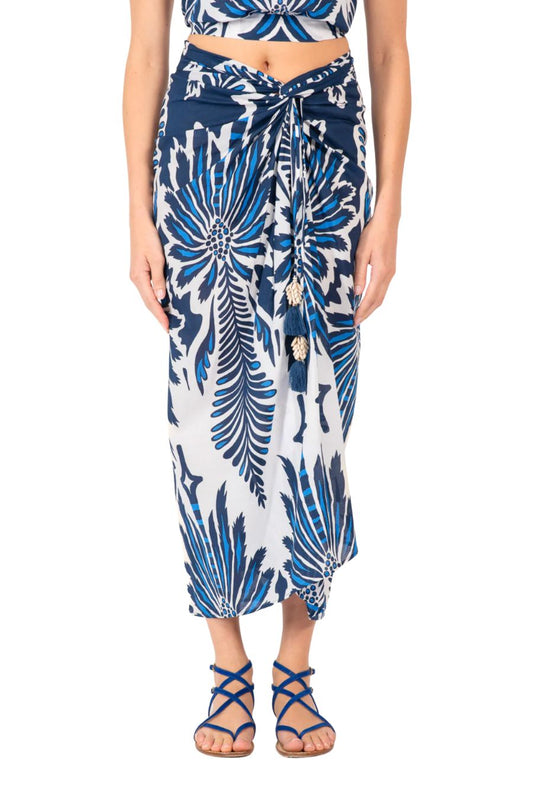 Long Skirt Uma in Navy Carragena