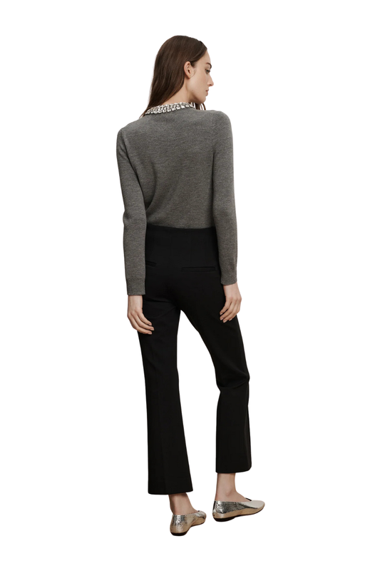 Kean Slim-Leg Cropped Pant in Black