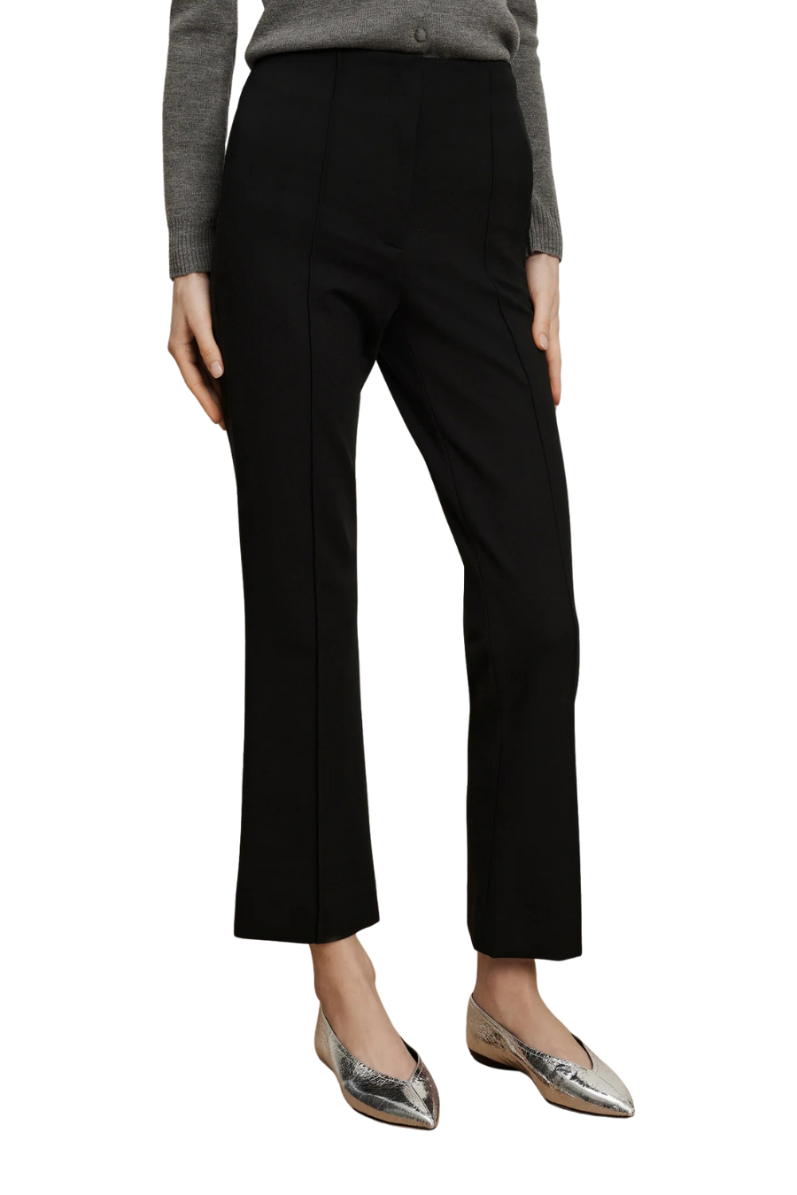 Kean Slim-Leg Cropped Pant in Black