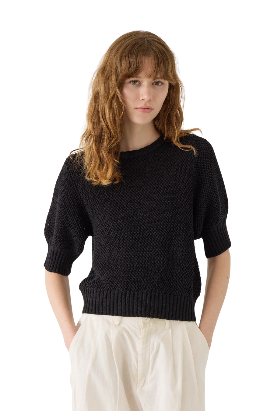 Sherry Cotton Top in Black