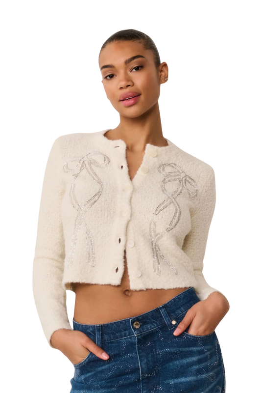 Leocadia Cardigan in Ivory