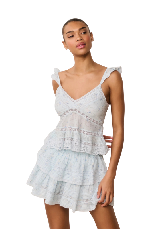 Lainie Top in Snowdrop Blue