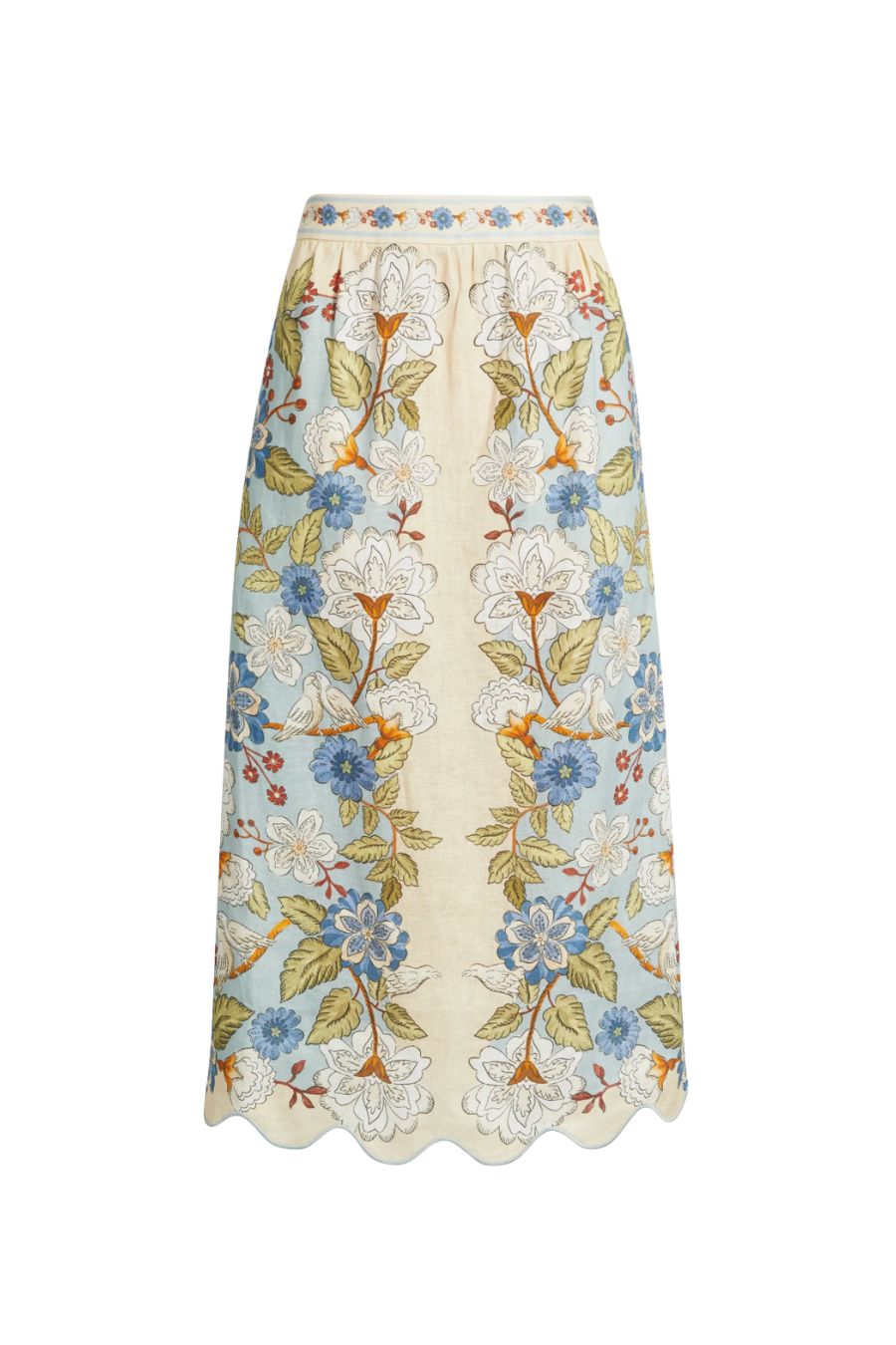 Garden Scarf Midi Skirt