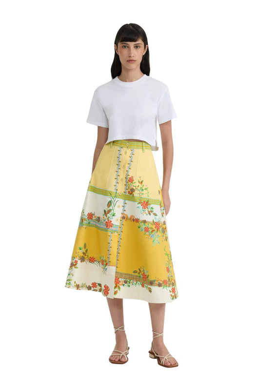 Kali C Skirt in Zinnia Patchwork