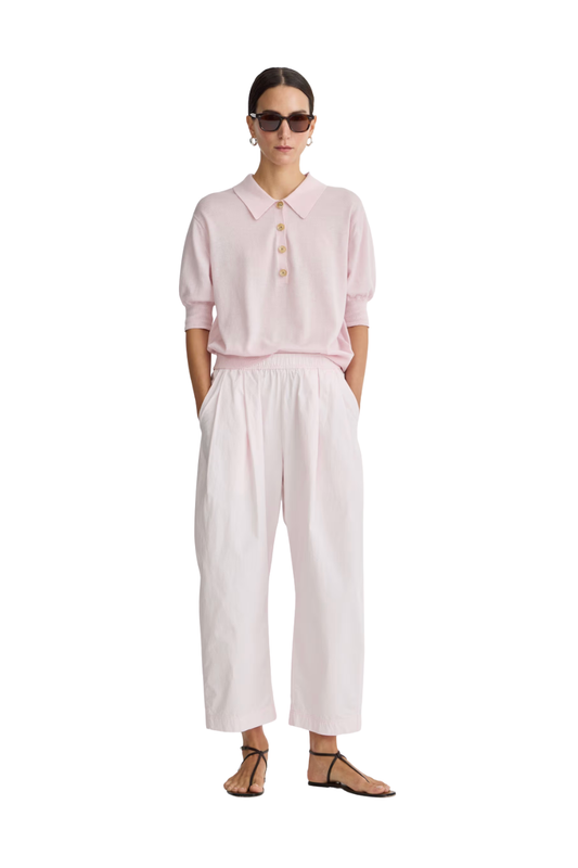 Spa Pleat Pant in Rosewater