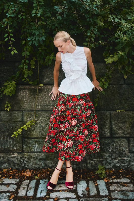 Remy Skirt in Holiday Floral