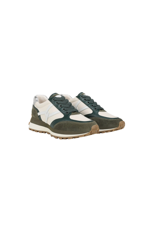 Valentina Suede Sneaker in Green Multi