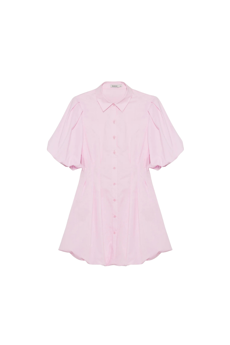 Cleo Balloon Pintuck Mini Dress in Tulip