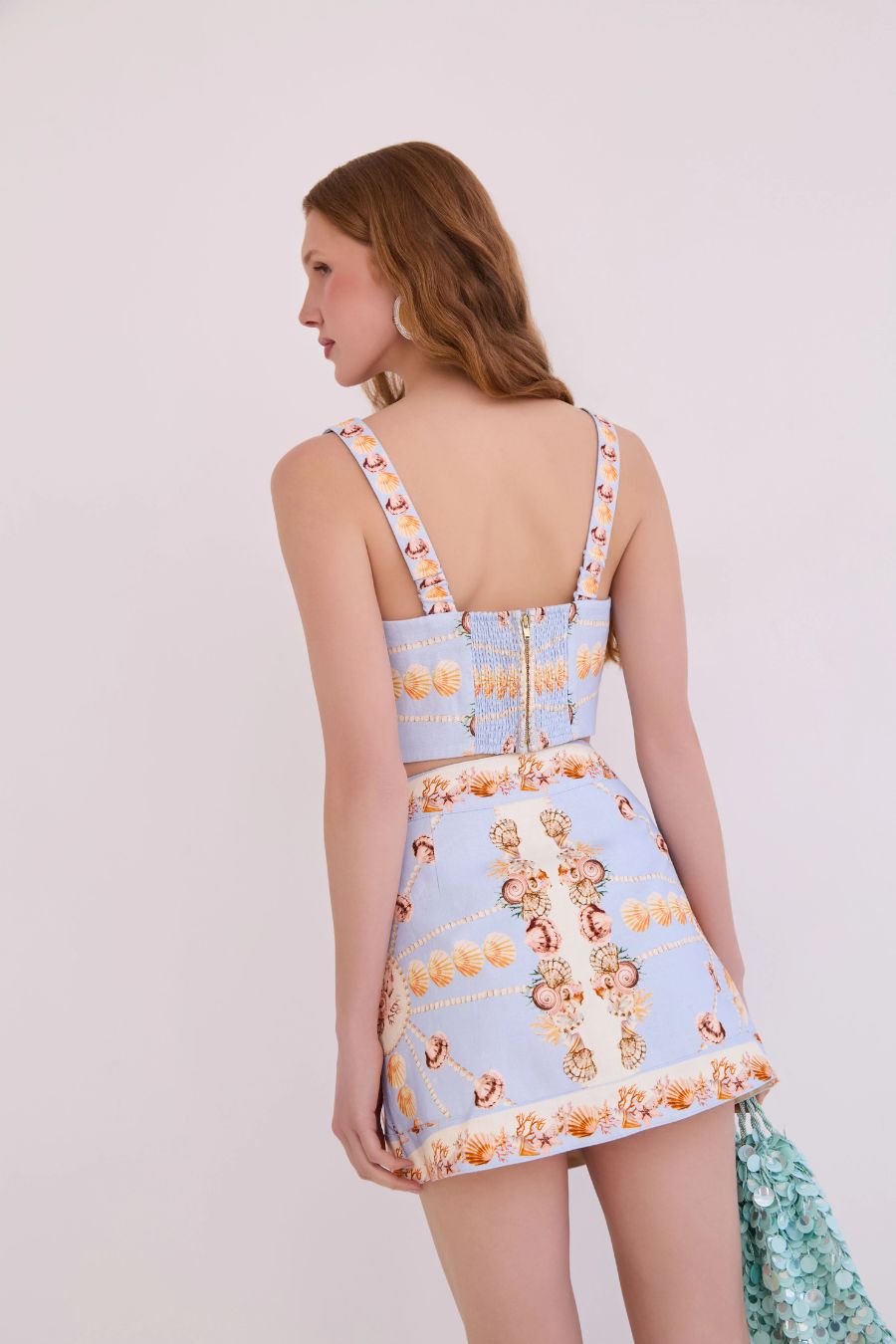 Fischer Skirt in Seashell Stripe Ivory