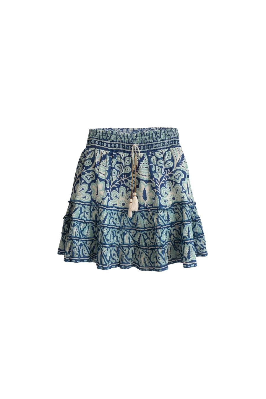 Millie Mini Skirt in Turquoise Floral