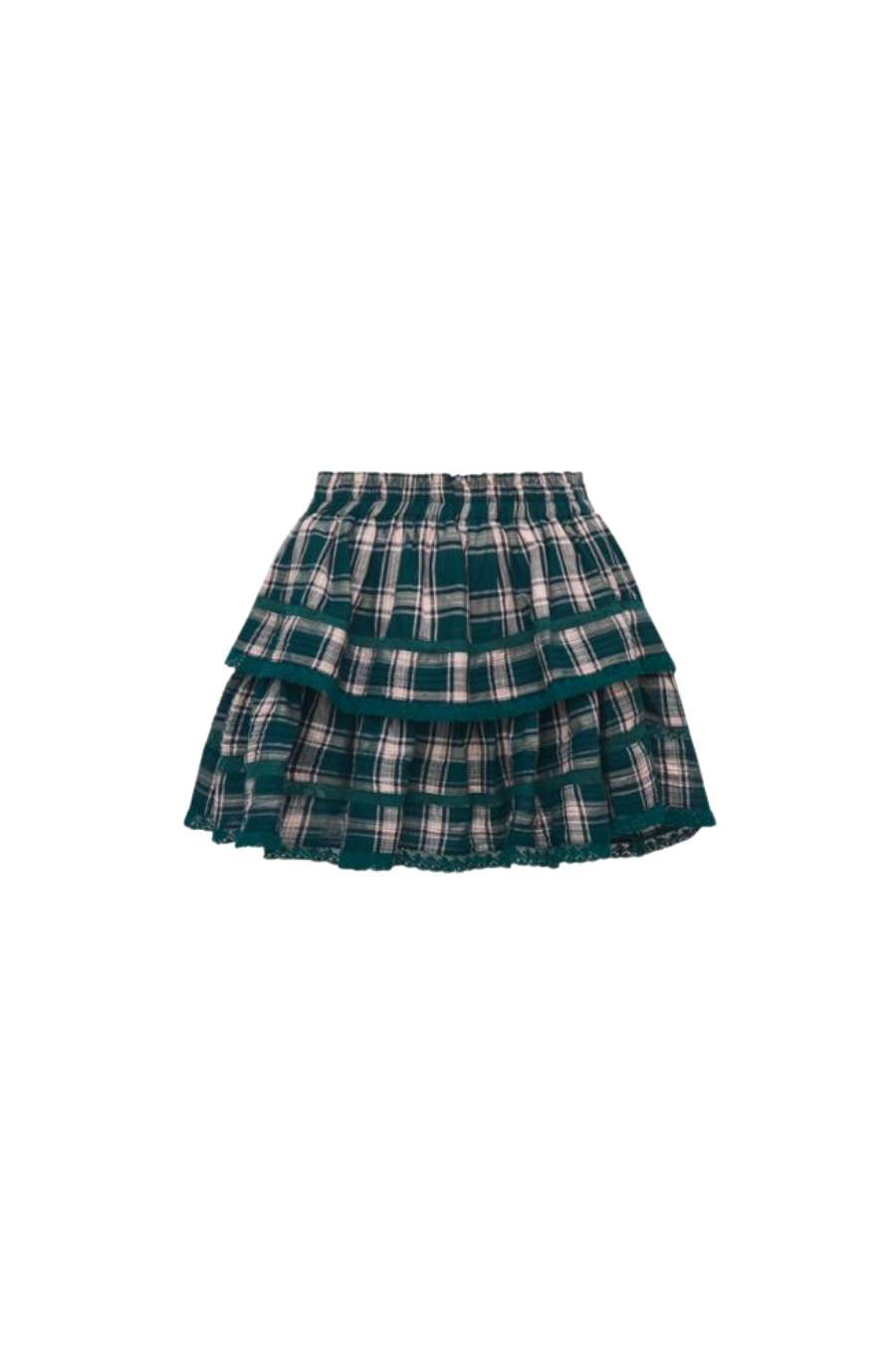 Ruffle Mini Skirt in Mistletoe Kiss