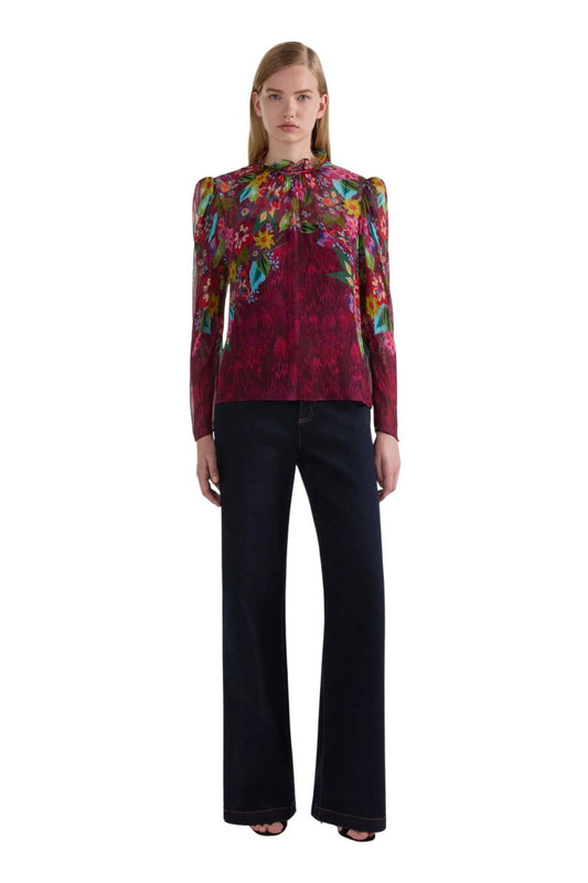 Mel B Top in Astilbe Bouquet