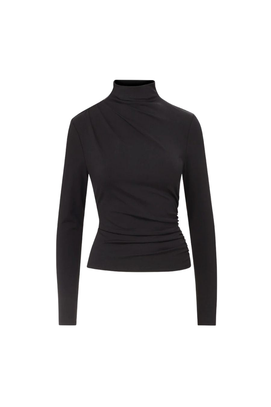 Mylie Mock-Neck Top in Black – Bunny and Babe Winnetka