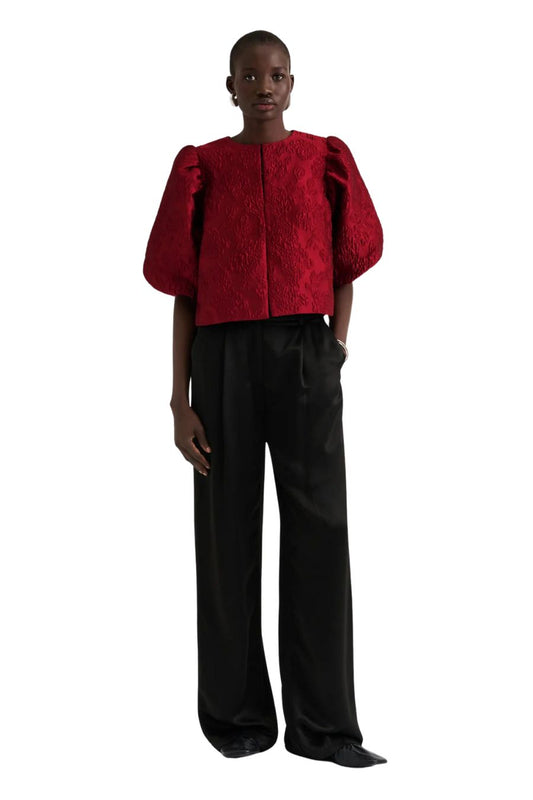 Cleo Blouse in Deep Red