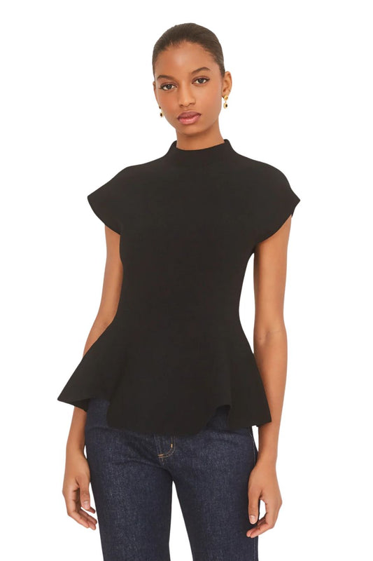 Joanie Top in Black Otoman Stitch