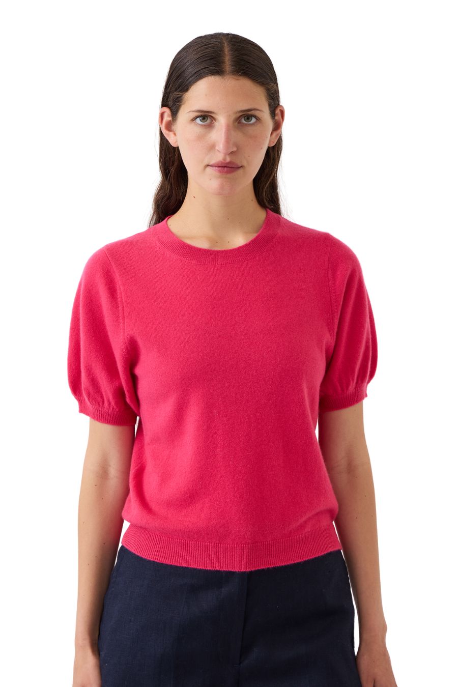 Tilda Cashmere Top in Hibiscus