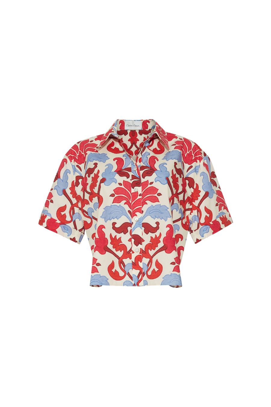 Calvia Shirt in Fleur Crest Ivory