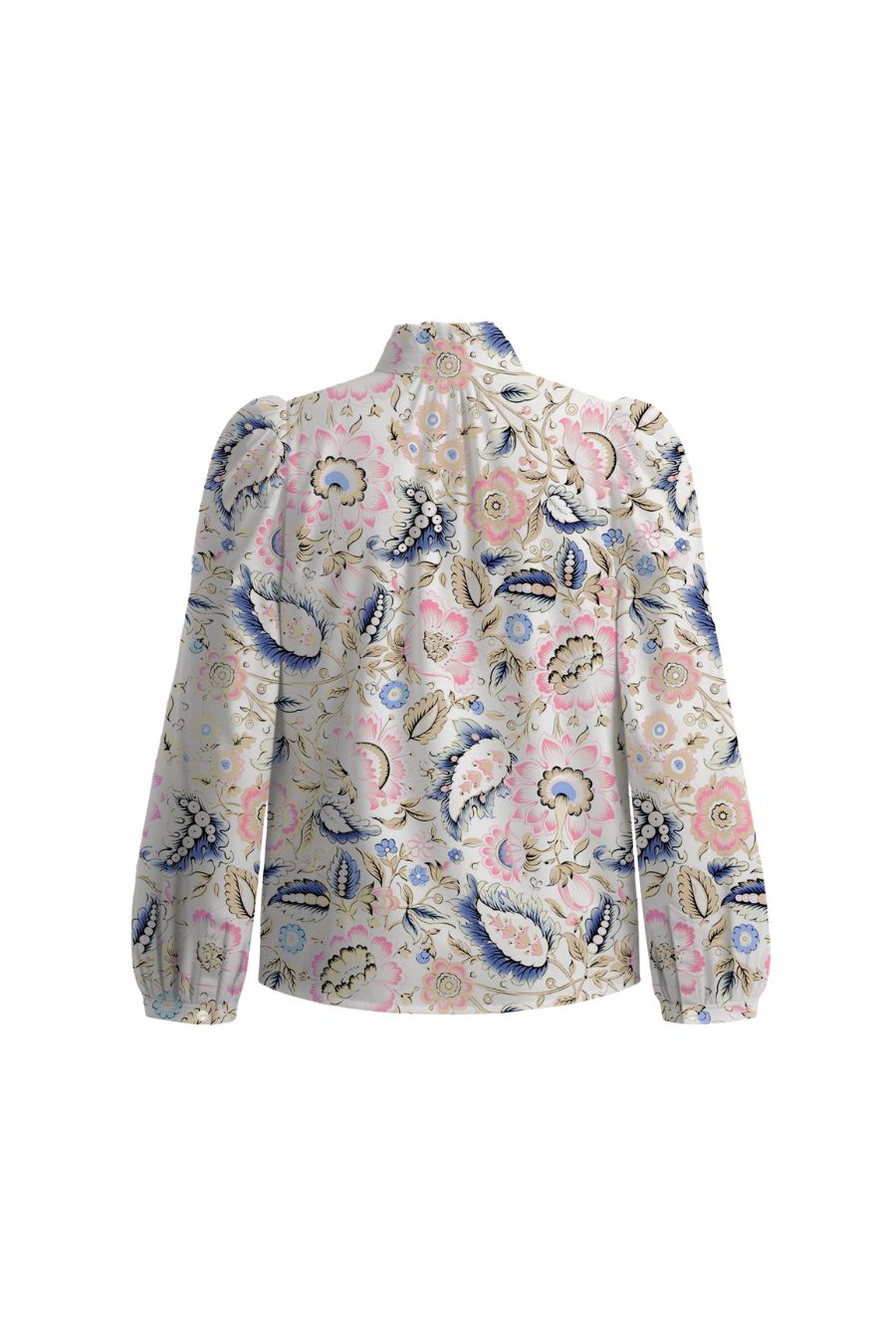 Annabel Melon Bloom Shirt in Off-White