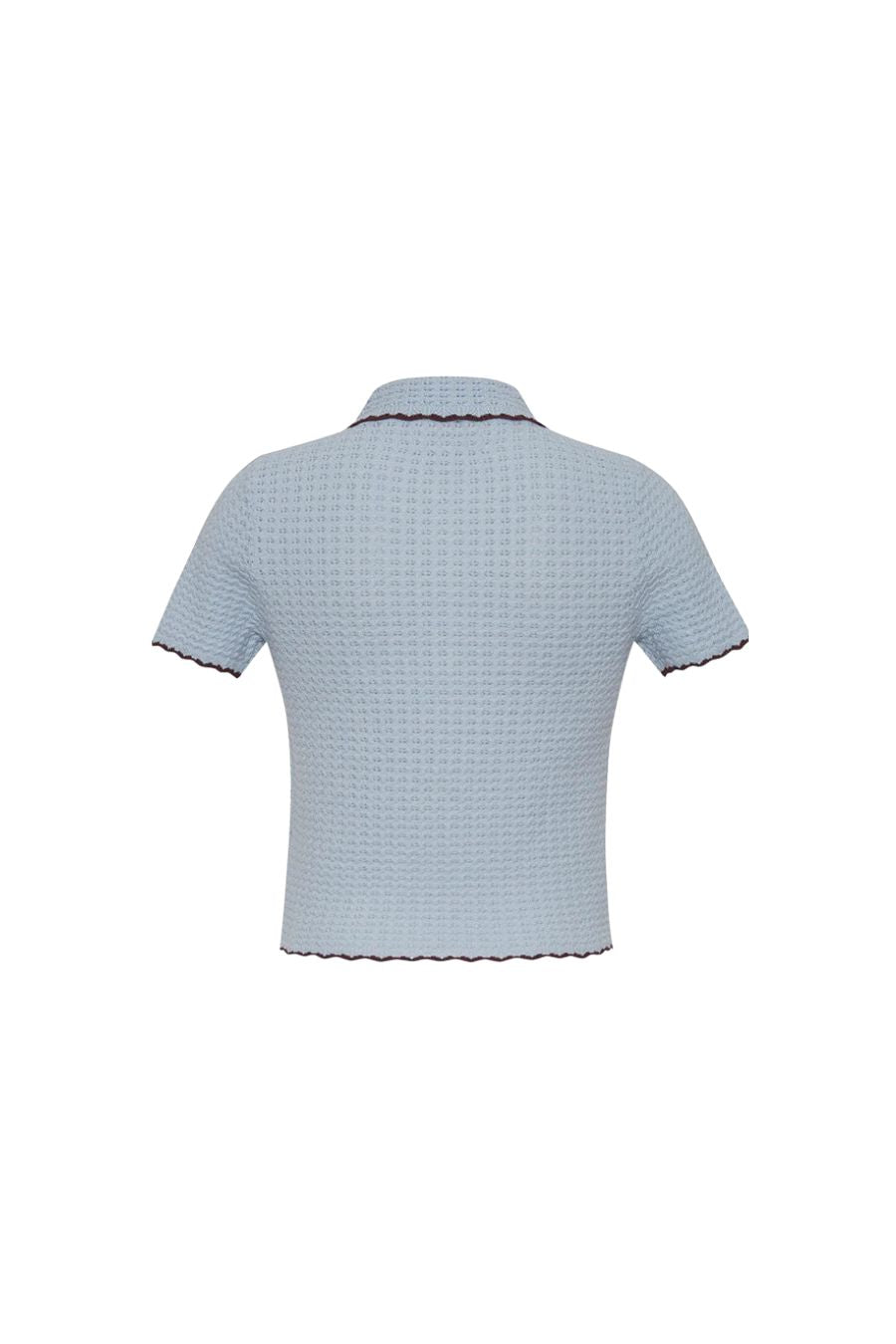 Melody Polo in Light Blue with Brown Tipping