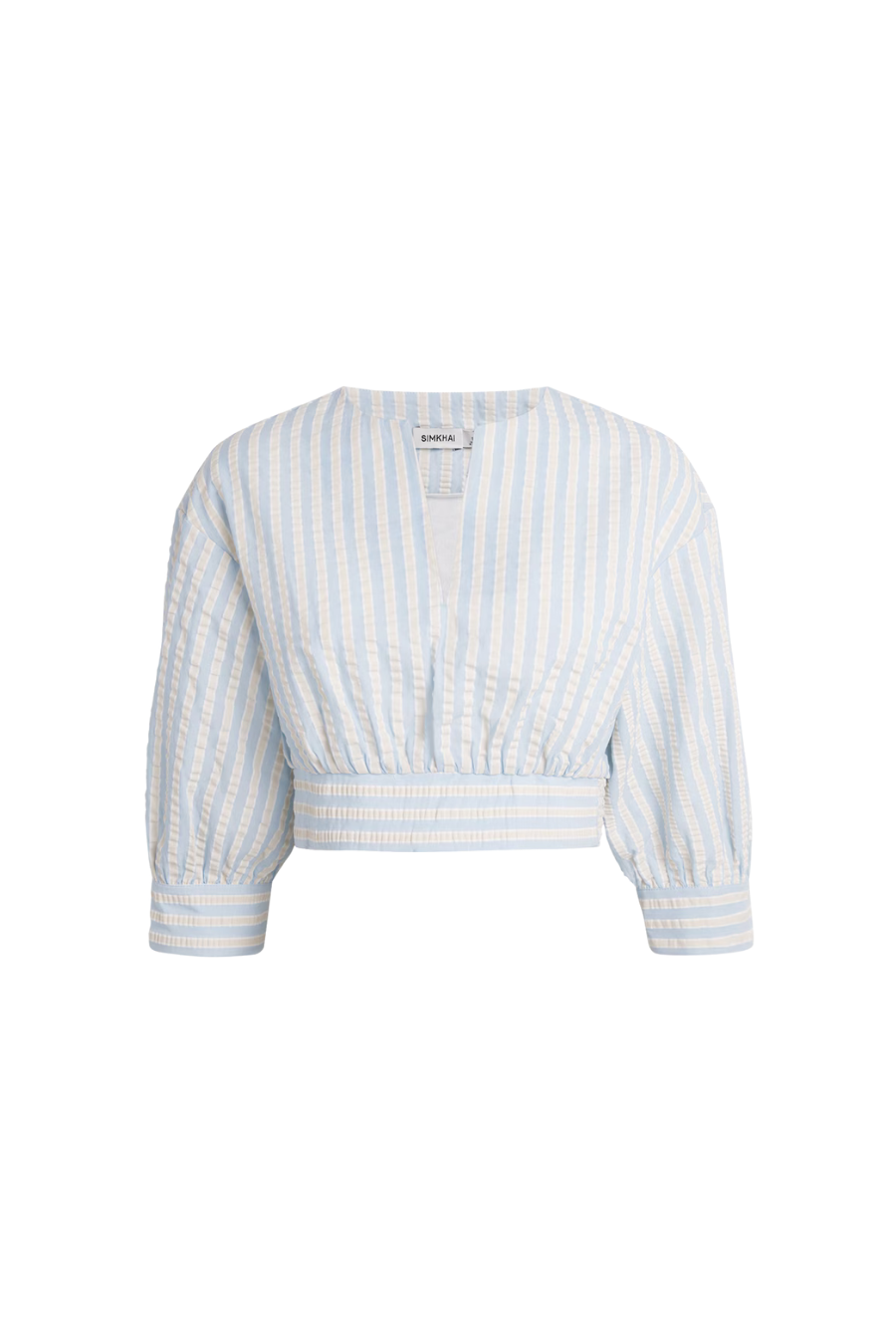 Noralie Top in Hydrangea Blue Stripe