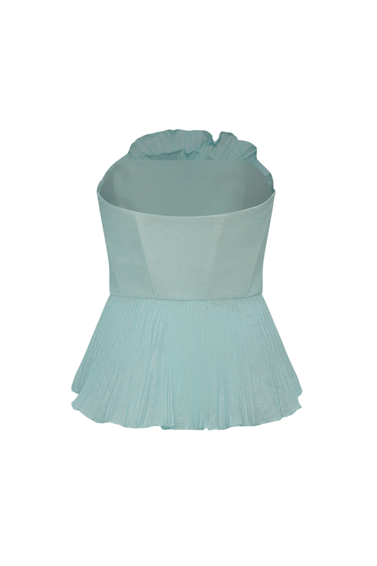Imara Pleated Top in Mint