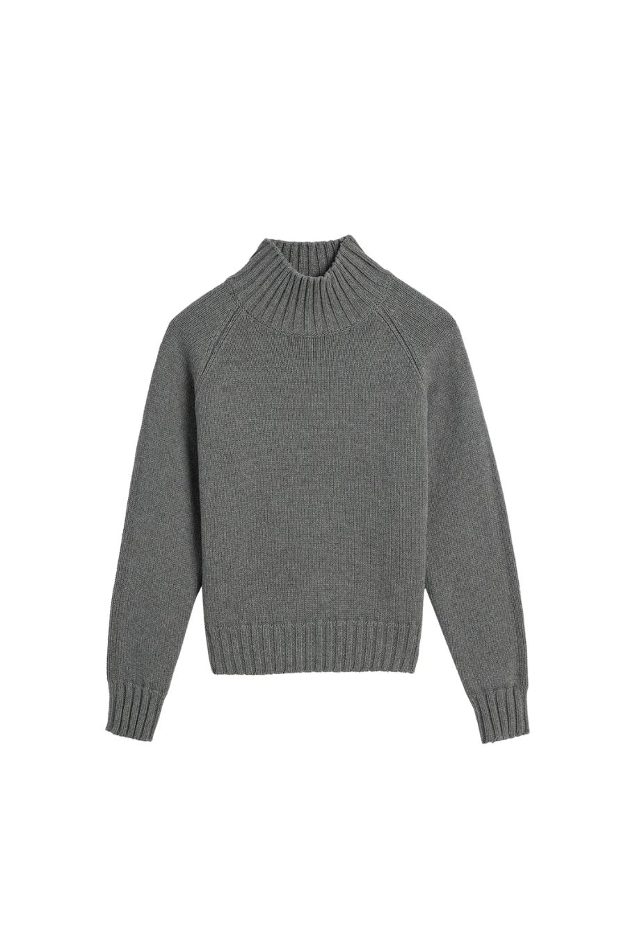 Kaitlyn Cotton Cashmere Sweater in Dark Heather Grey