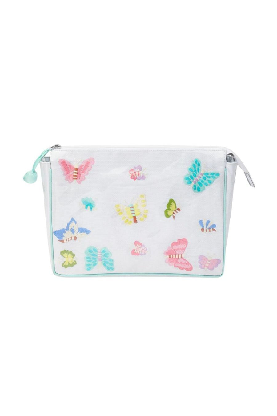 Butterfly Large Makeup Bag Aqua