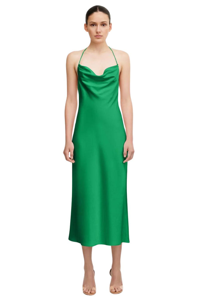 Danika Cowl Dress in Emerald