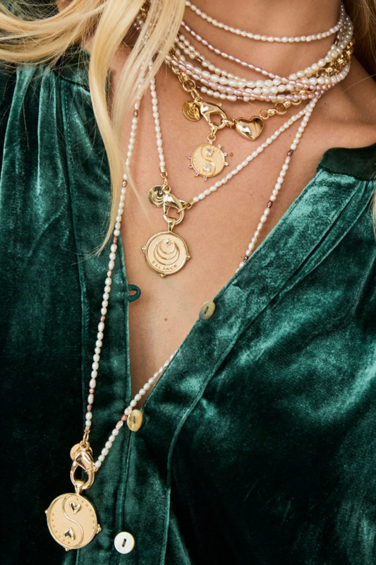 BALANCE Petite Embellished Coin Necklace