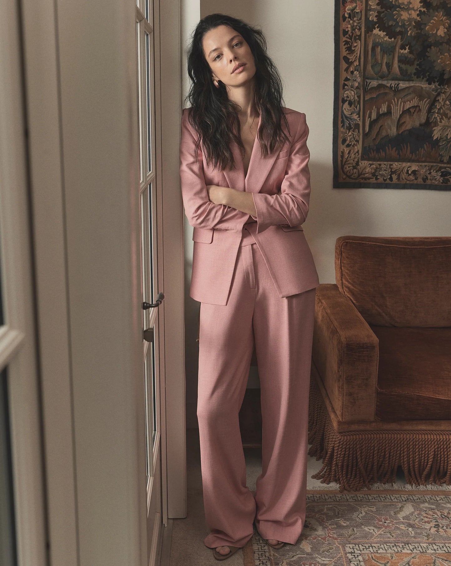 Marbeau Wide-Leg Pant in Petal