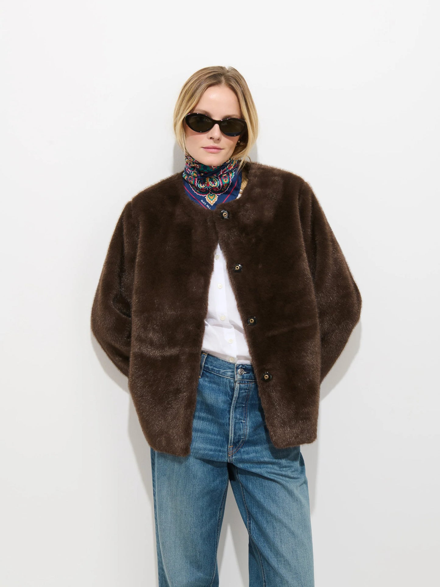 Duane St Jacket In Faux Fur