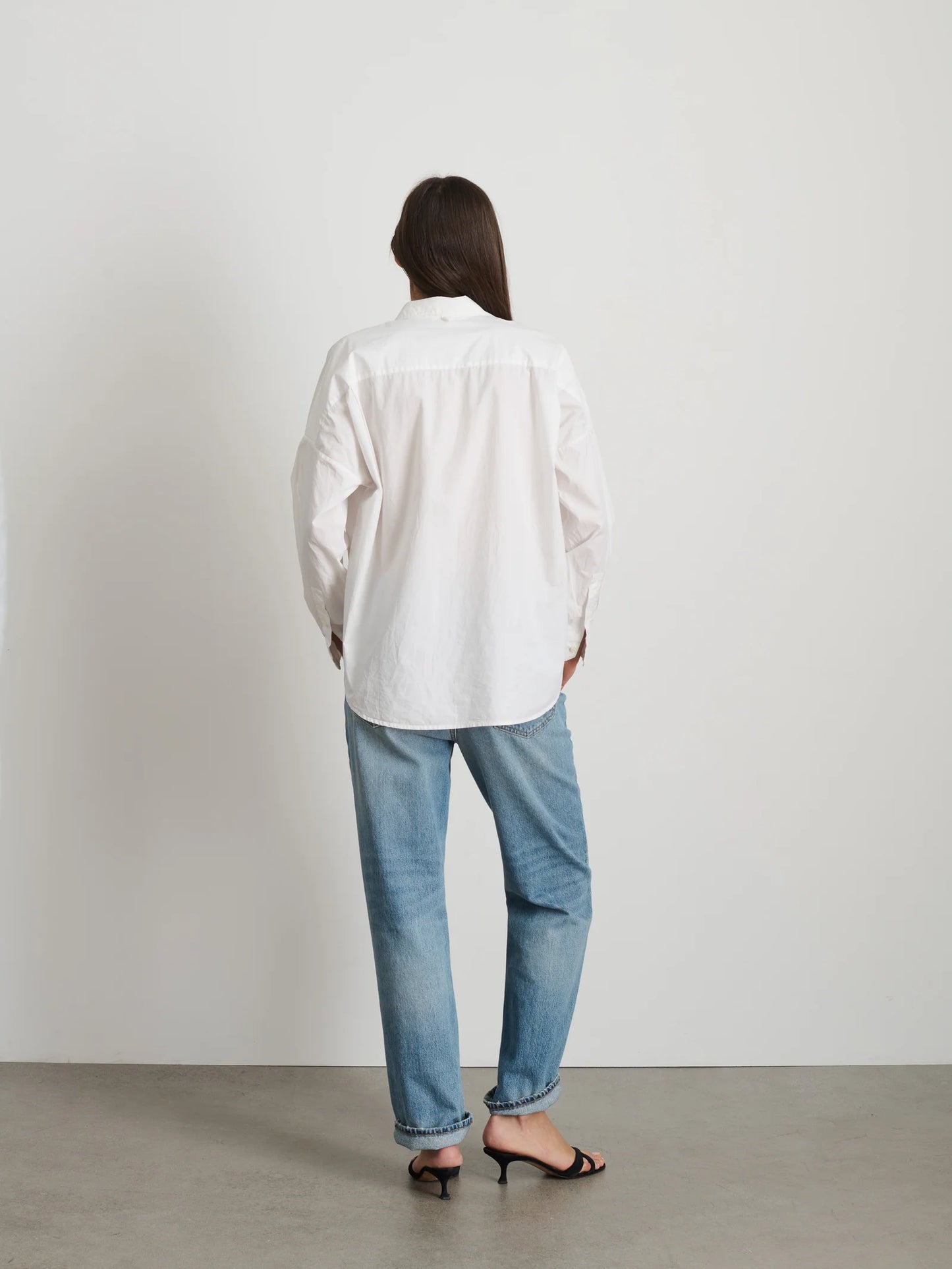 Jo Shirt in Cotton Poplin White