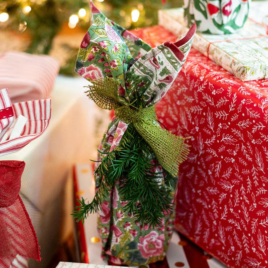 Pomegranate Garden Wine & Rose Tea Towels