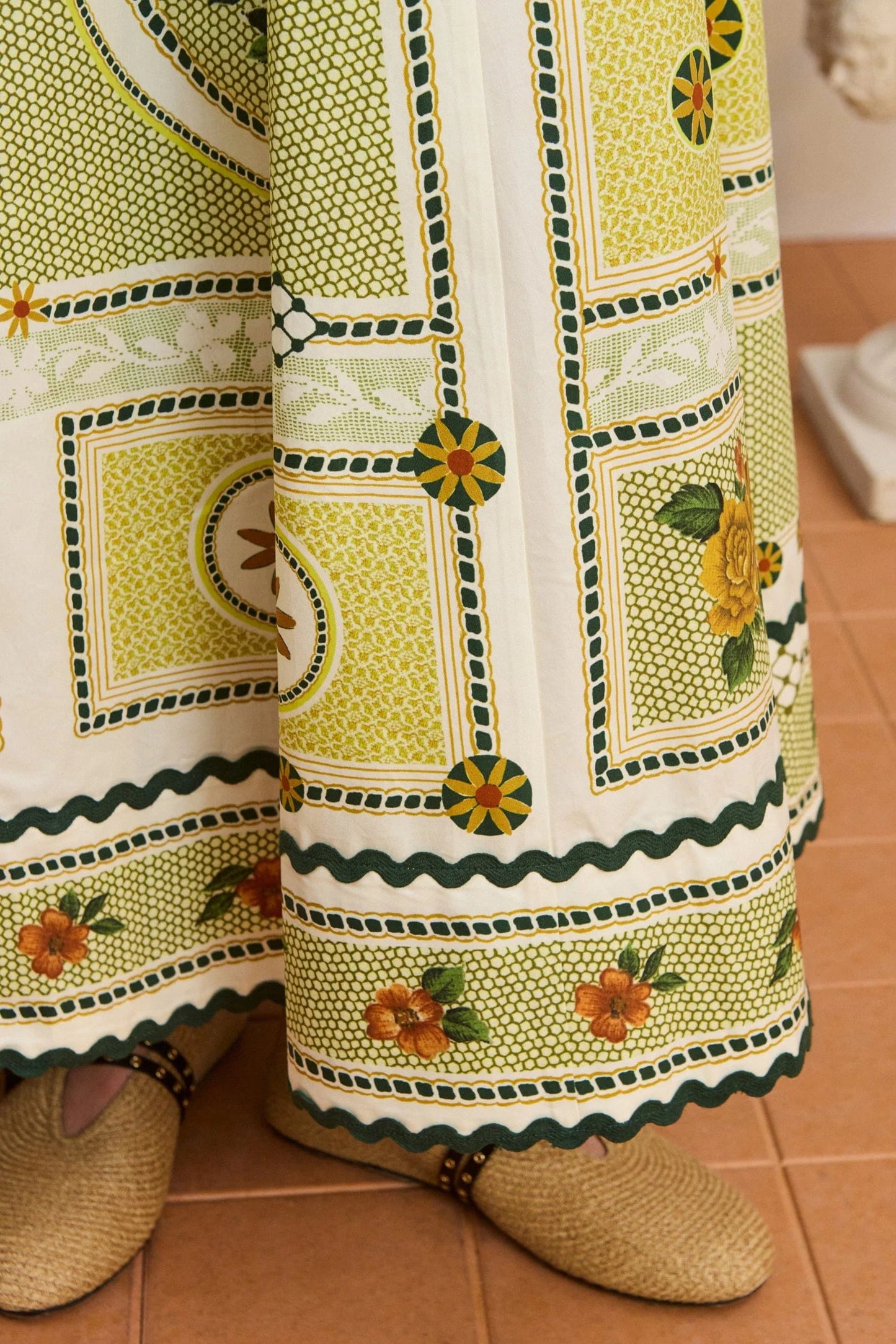 Dixie Cotton Midi Dress in Citrus