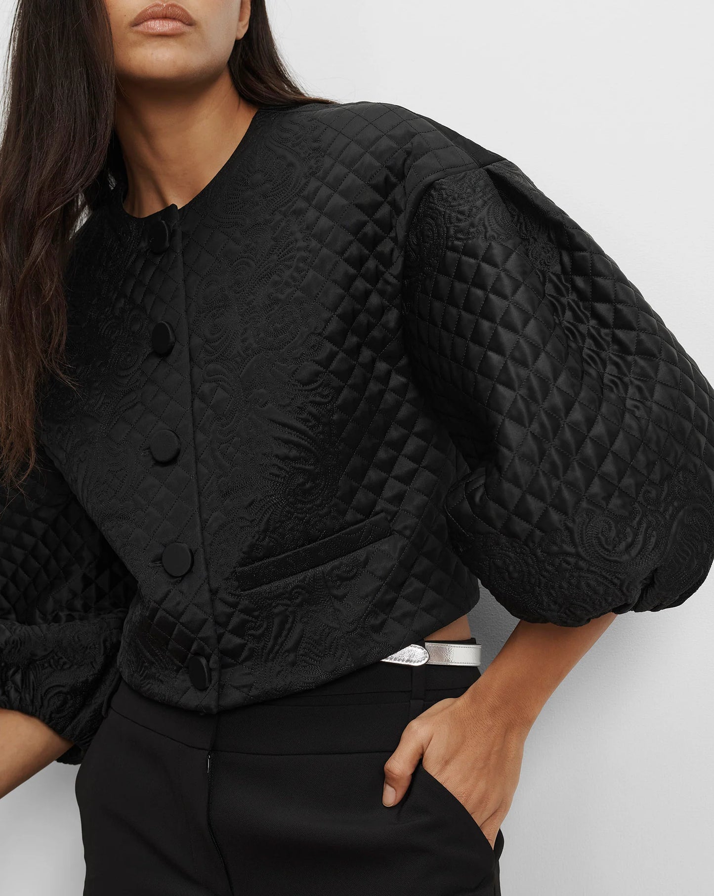 Drake Quilted Jacket in Black
