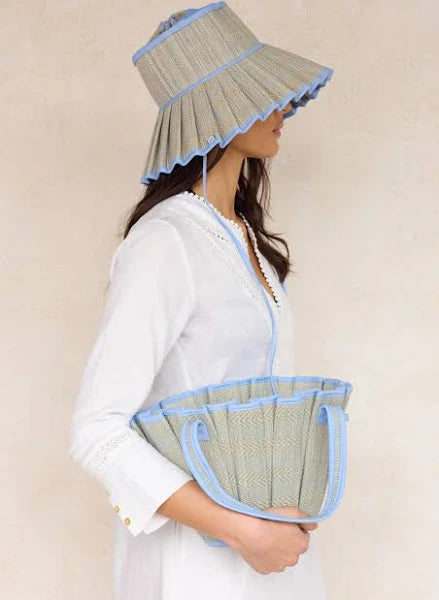 Mini Tropez Tote in Blue Bird