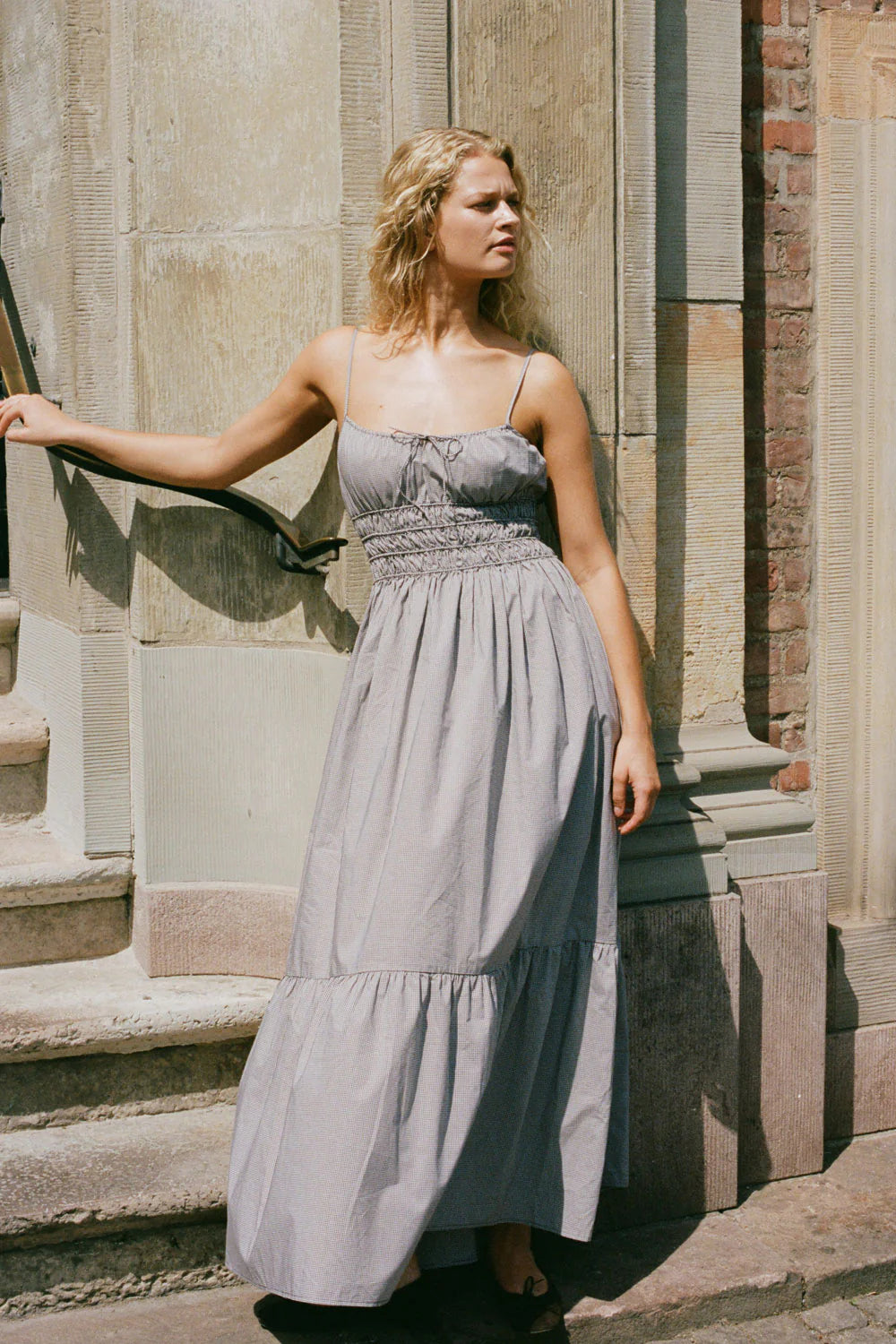 Sofie Maxi Dress Hanne Gingham Espresso